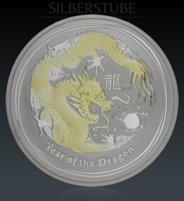 1 Oz Australien Lunar 2 Drache 2012 Silber Gilded