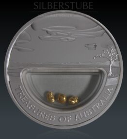 1 Oz Treasures of Australia Goldnuggets 2010 Silber